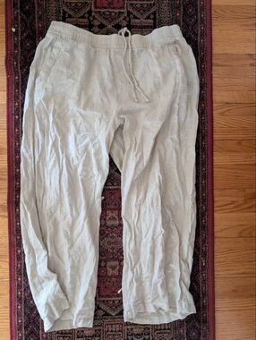 OLD NAVY - Breezy Linen Blend Straight Pants Size L